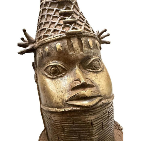 Benin Bronze Head from Nigeria - Paulski Art