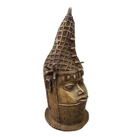 Benin Bronze Head from Nigeria - Paulski Art