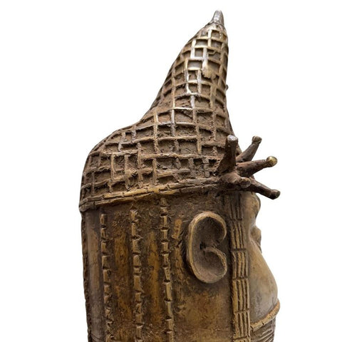 Benin Bronze Head from Nigeria - Paulski Art