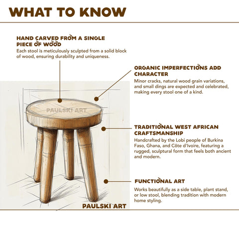 Antique African Lobi Stool (SML)