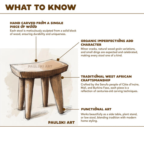 XXL 2FT African Senufo Stool
