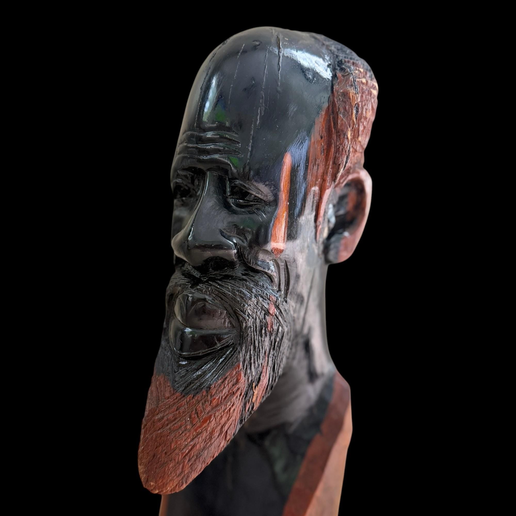Vintage African Ironwood and Carving Sculpture