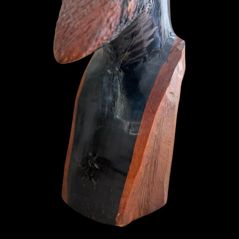 Vintage African Ironwood and Carving Sculpture | Hand crafted Wood Sculpture | Bust Sculpture | African Wood Mask