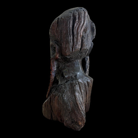 Vintage African Ironwood and Carving Sculpture | Hand crafted Wood Sculpture | Bust Sculpture | African Wood Mask