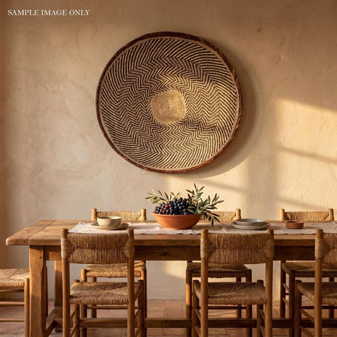 26 Inch African Wall Basket | Tonga Basket | African Wall Baskets | Wabisabi Basket | Woven Basket | Wall Basket | African Décor