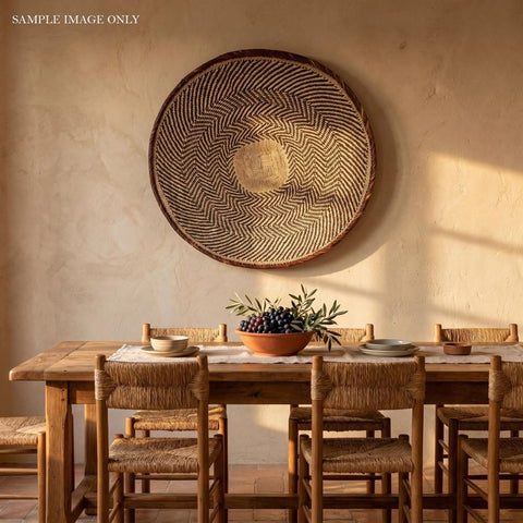 26 Inch African Wall Basket | Tonga Basket | African Wall Baskets | Wabisabi Basket | Woven Basket | Wall Basket | African Décor