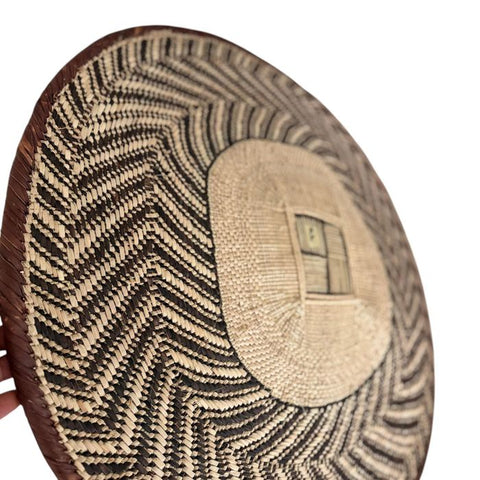 26 Inch African Wall Basket | Tonga Basket | African Wall Baskets | Wabisabi Basket | Woven Basket | Wall Basket | African Décor