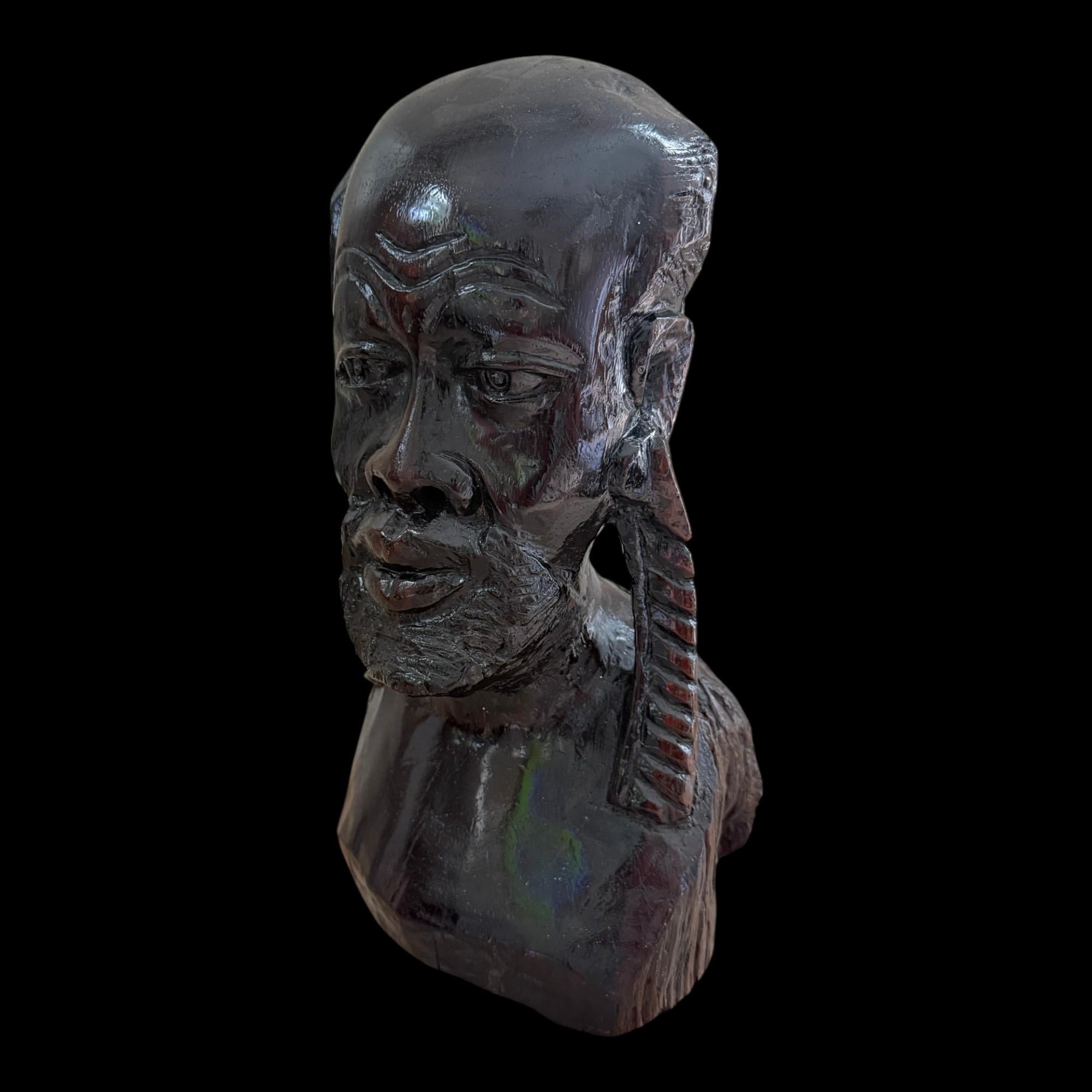 Vintage African Ironwood and Carving Sculpture