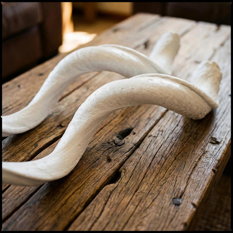 Resin White Kudu Horn Sculpture - Paulski Art