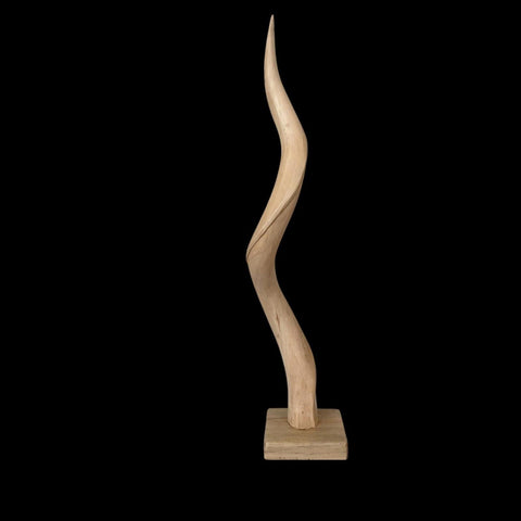 Wooden Kudu Horn Sculpture - Paulski Art