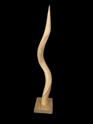 Wooden Kudu Horn Sculpture - Paulski Art