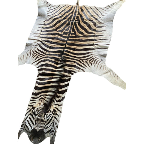 Non Felted A Grade Zebra Hide Rug #3