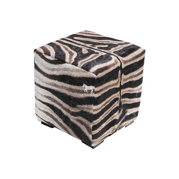 zebra hide stool
