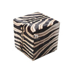 zebra skin stool | zebra hide stool