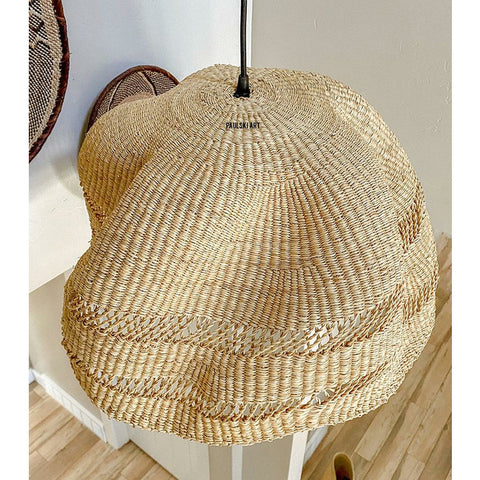 Basket weave pendant light