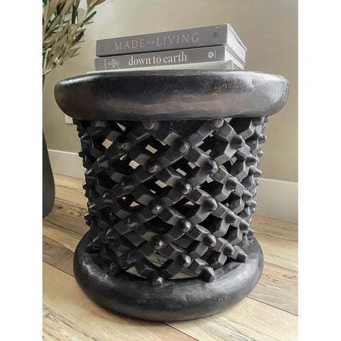 XL African Bamileke Stool & Table | African Stool | Cameroon Stool | Side Table | Coffee Table | Antique African Furniture |African Art