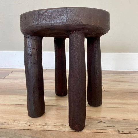 11”W x 14”H Lobi Stool | African Senufo Stool | African End Table | African Wooden Table | African Bench | Side Stool | Vintage Bench