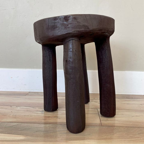 11”W x 14”H Lobi Stool | African Senufo Stool | African End Table | African Wooden Table | African Bench | Side Stool | Vintage Bench
