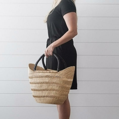 Natural Woven Basket Bag