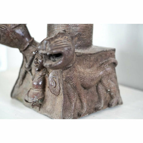 XL African Benin Bronze Head